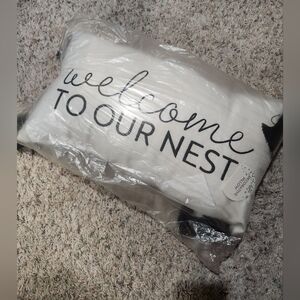 Couch Pillow For Decoration Black And White With Tassels